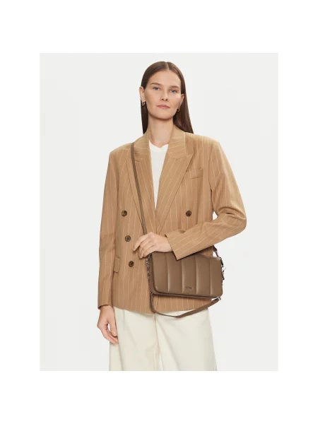 Ročna torba Calvin Klein Line Quilt Shoulder Bag Bež rjava