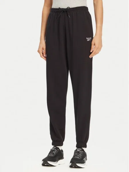 Reebok pantaloni de trening neted negru