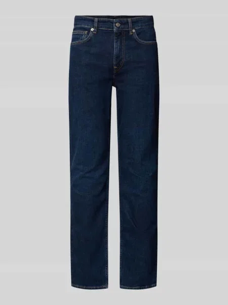 Jeansy o kroju slim fit z mieszanki bawełny model Hatch' Pepe Jeans niebieskie