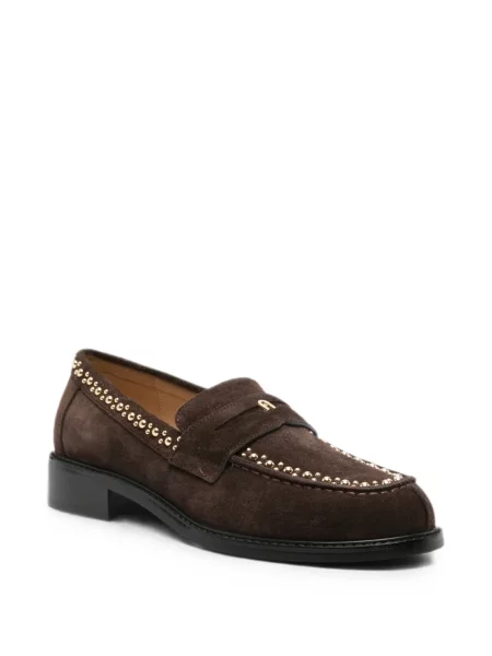 Pantofi loafer Furla din piele maro