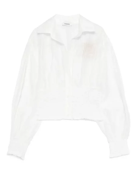 Cămașă Sandro de in alb