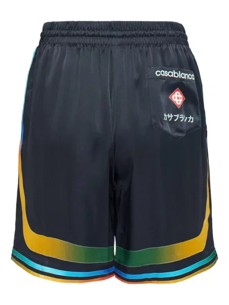Pantaloni scurți Casablanca cu imagine negru