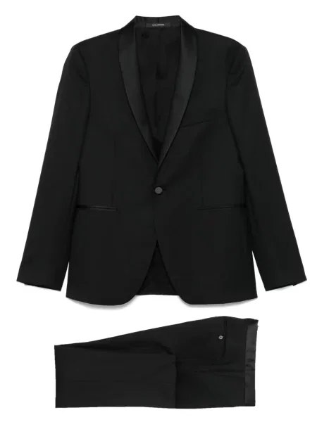 Saténový oblekový oblek Tagliatore černý