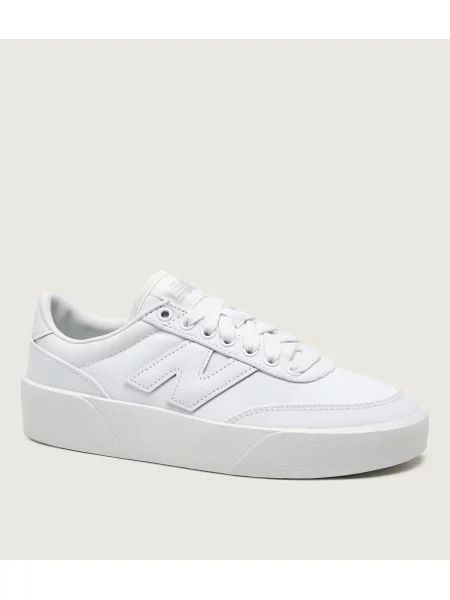 New Balance Sneakers cu adaos de piele alb
