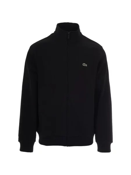 Hanorac din fleece Lacoste din fleece negru