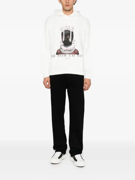 Hoodie Ih Nom Uh Nit με σχέδιο με κορδόνι λευκό