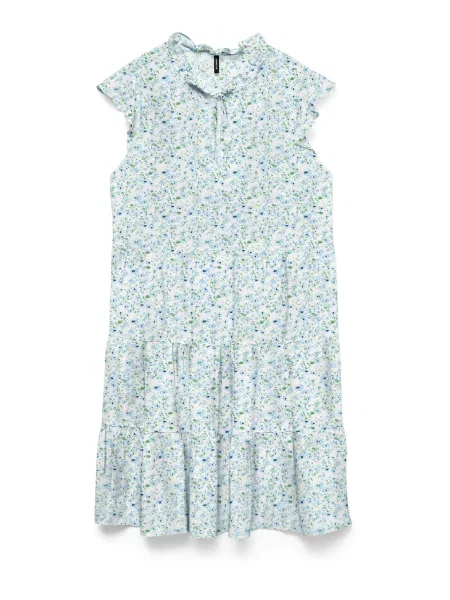 Vero Moda Petite Rochie de vară VMALBA albastru deschis / verde iarbă alb