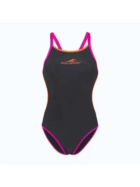 Дамски бански костюм от една част aquaFeel Training V-Back / дим сив