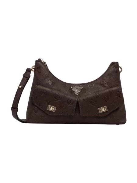 Guess torebka hobo z imitacji skóry BLAKE brązowa