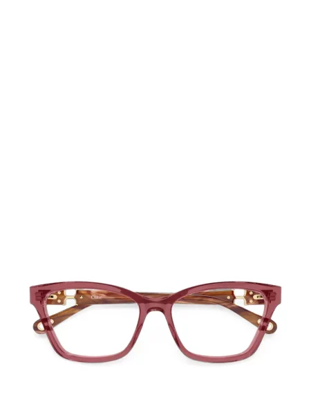 Ochelari de soare Chloé Eyewear cu imprimeu geometric roșu