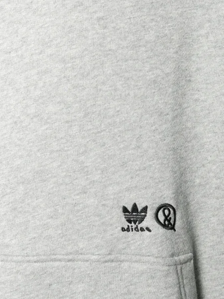 Hanorac cu glugă Adidas lung negru