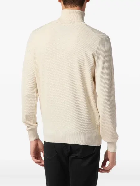 Sweter Philipp Plein prążkowany biały