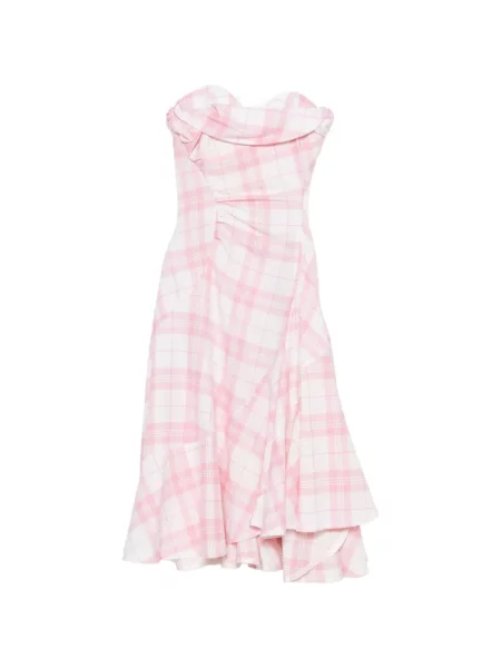 Rochie midi Vivienne Westwood în carouri cu imagine alb