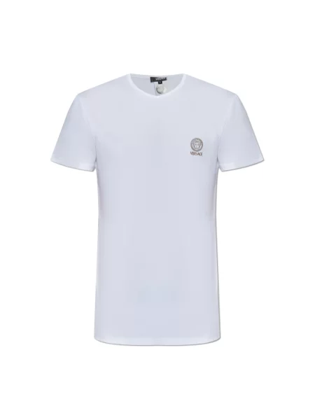 Versace Koszulki Mężczyzna T-shirt z logo biały