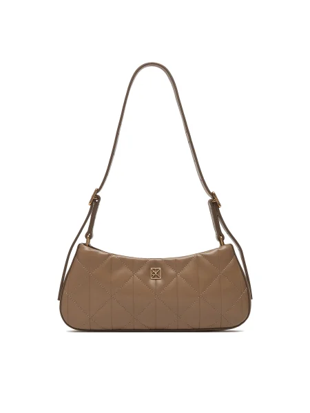 Calvin Klein Kabelka Quilted Sm Shoulder Bag béžová
