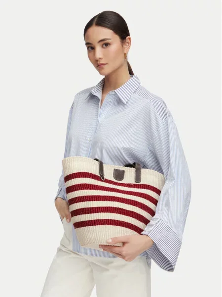 Weekend Max Mara Дамска чанта Червен бежово