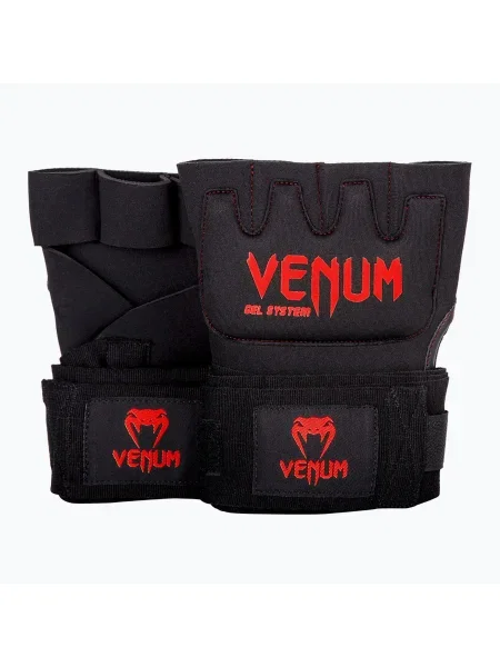 Venum Gel Kontact Quick Wraps belső kesztyű fekete/piros. Méret: OS fekete
