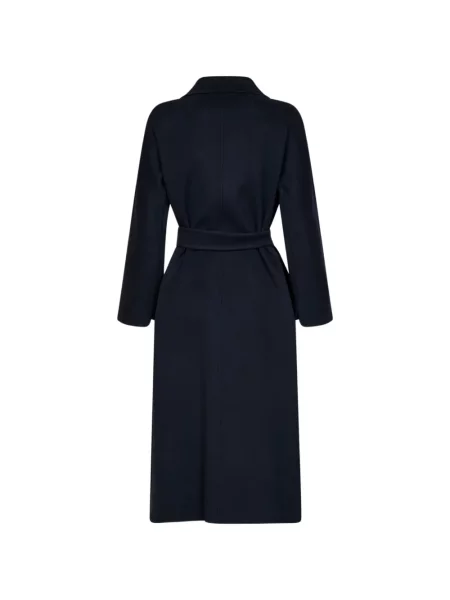 Cu centură palton 's Max Mara de lână albastru