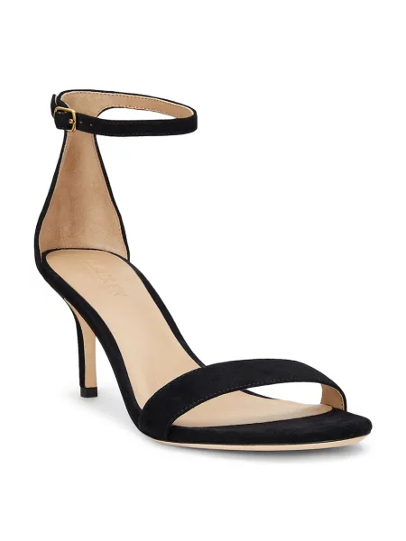 Semišové sandále Lauren Ralph Lauren Allie Mid čierna