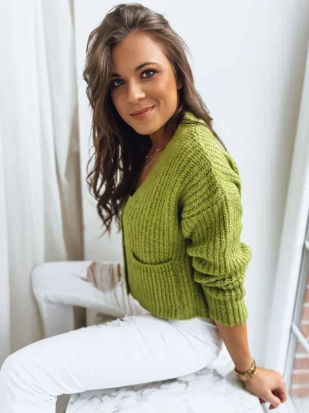 Sweter SISTERS jasnozielony Dstreet