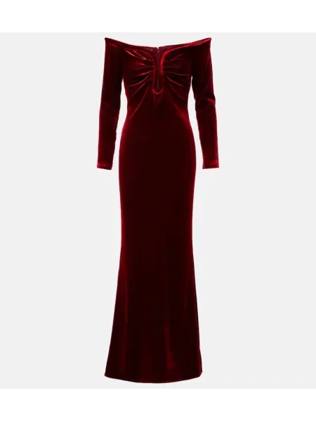 Rochie Roland Mouret de catifea roșu