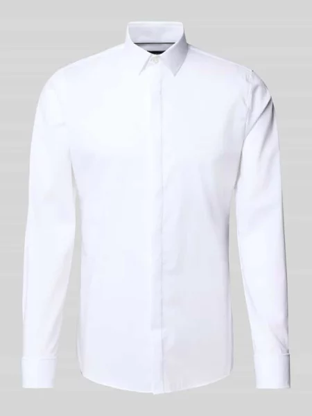 Super Slim Fit smokingowa koszula z popeliny model „URBAN KENT” Olymp No. Six biała