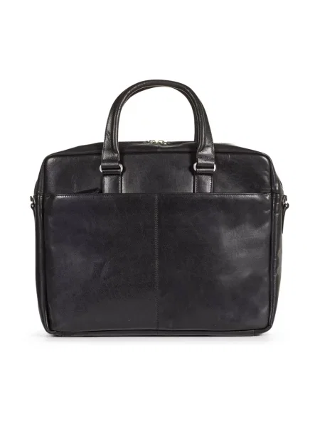 Torba na laptopa Howard London skórzana czarna