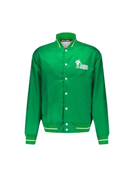 Kurtka bomber Palm Angels z paskiem zielony