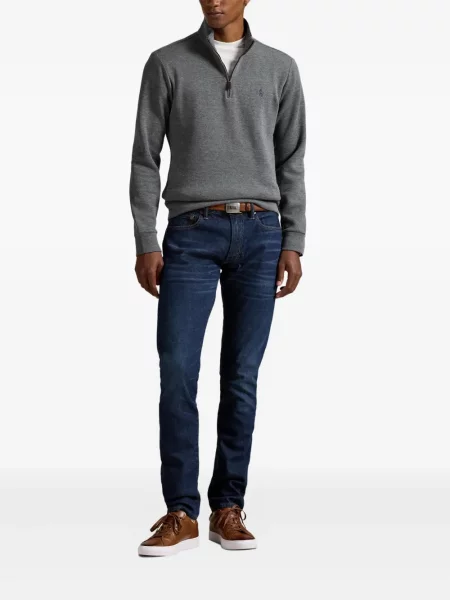 Ριγέ polo Polo Ralph Lauren με κουκούλα με αυτόγραφο λευκό