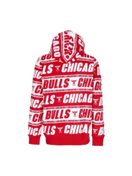 Bluza z kapturem Mitchell & Ness czerwona