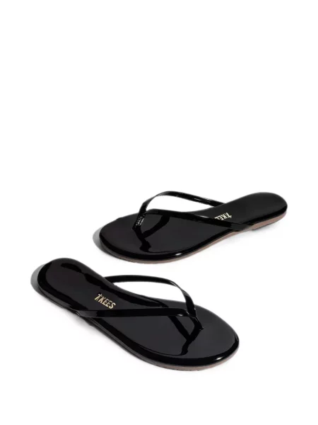 Sandale Tkees din piele de lac negru