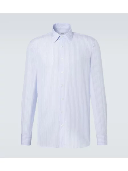 Cămașă Lardini din poplin albastru
