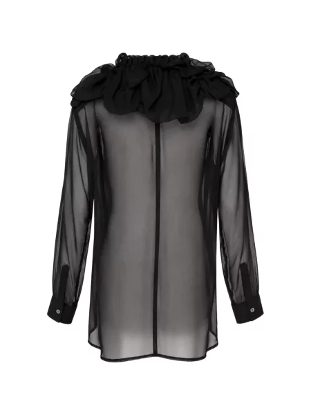 Cămașă Comme Des Garçons cu volane negru