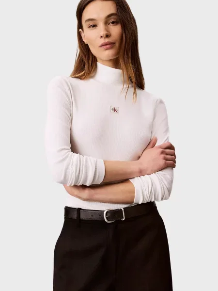 Водолазка Calvin Klein Jeans для гольфа белая