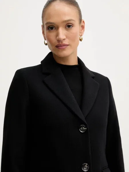 Вовняне пальто Sisley демісезонна коричневий