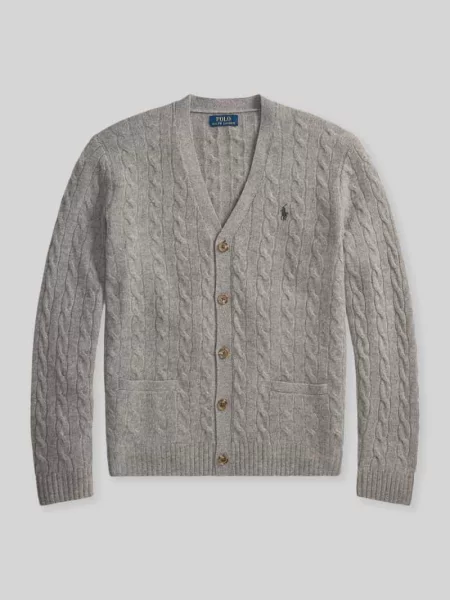 Kardigan rozpinany o kroju regular fit z mieszanki wełny i kaszmiru Polo Ralph Lauren