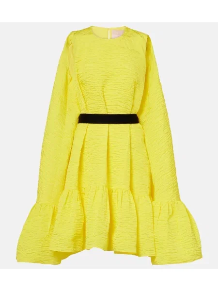Šaty Roksanda s volánmi žltá