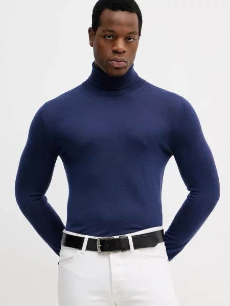 Вълнен пуловер Sisley мъжки от лека материя сиво