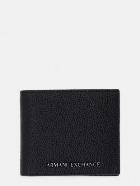 Armani Exchange portofel pentru bărbați cu imitație de piele negru