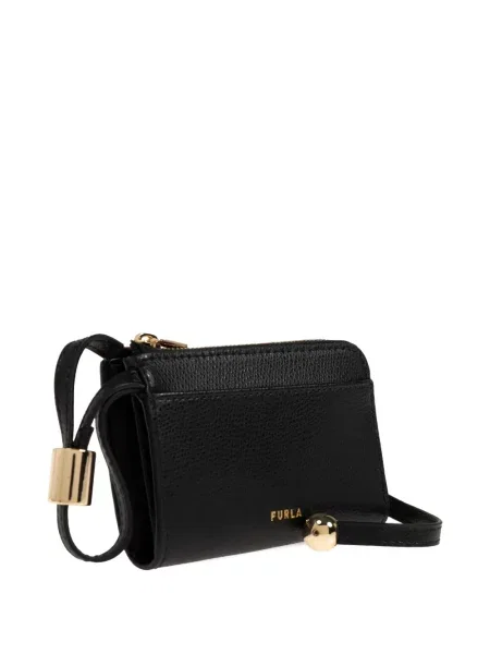 Портмоне Furla с автограф черно