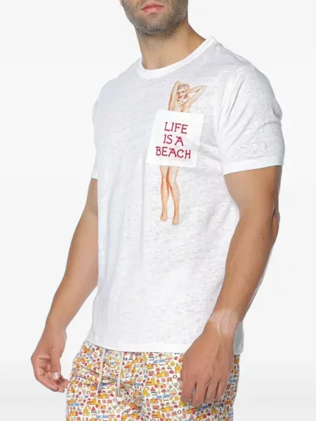 Tricou Mc2 Saint Barth cu imagine alb