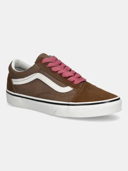 Велурени кецове Vans Old Skool кафяво