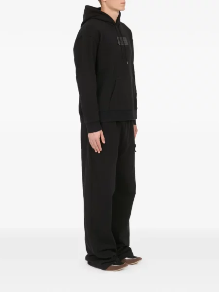 Hanorac cu glugă Mm6 Maison Margiela lung negru
