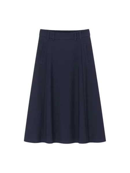 Spódnica midi 2-biz do kolan niebieska