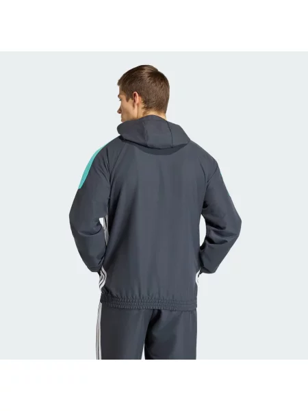 TKANÁ MIKINA SKAPUCÍ TIRO 26 ESSENTIALS bílá