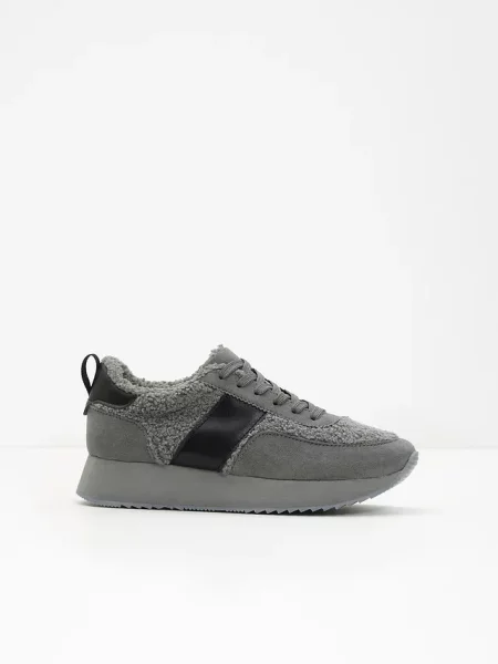 Sneakersy na platformie szare
