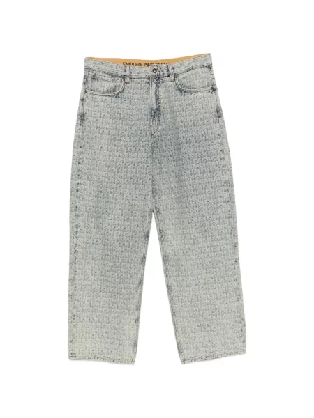 Blugi Emporio Armani cu autograf albastru
