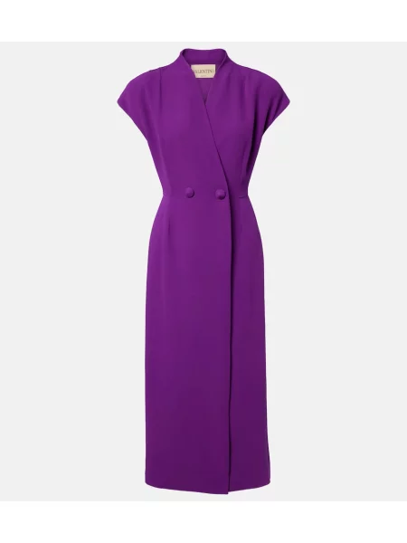 Rochie midi Valentino până la genunchi de costum violet