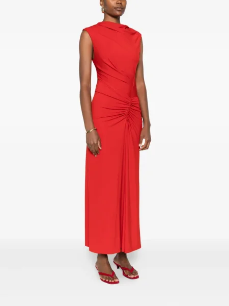 Sukienka midi Simkhai drapowana czerwona