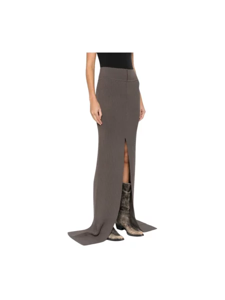 Spódnica Rick Owens wełniana szara